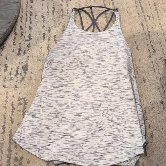 Lululemon Raise The Barre Tank Tiger Space Dye Black White / Dark Carbon - Picture 10 of 10